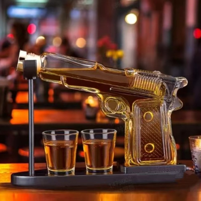 Cold Drink Dispenser - Botol Dekanter Pistol Kaca Sandhawk untuk
