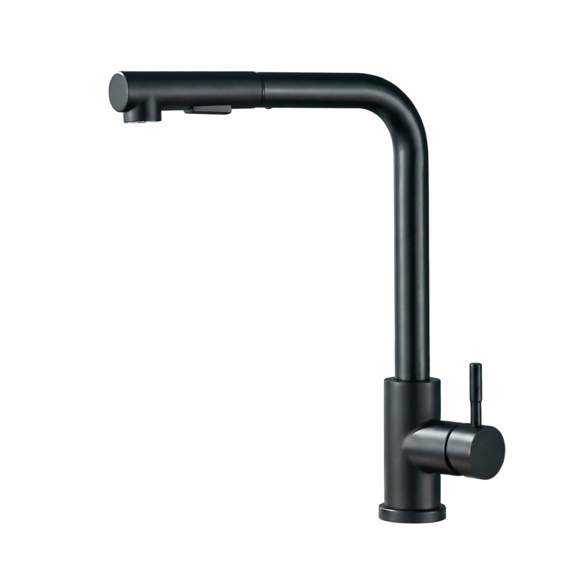 Commercial Kitchen Mixer Tap - Keran Dapur Fleksibel Hitam Stainless Steel,
