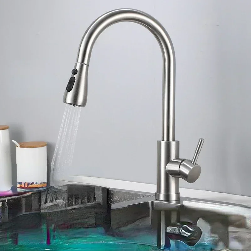 Commercial Kitchen Mixer Tap - Keran Dapur Nikel Dipoles, Lubang Tunggal,