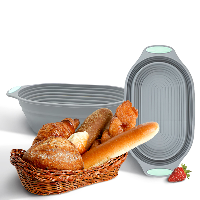 Crepe Maker Griddle - 1 Buah Keranjang Fermentasi Roti Silikon