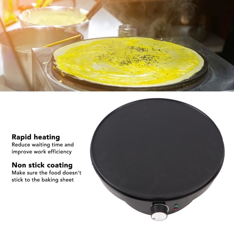 Crepe Maker Griddle - Pembuat Crepe Anti Lengket 12 Inci