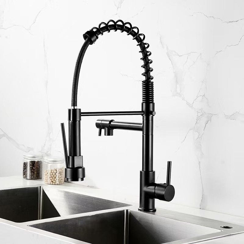 Commercial Kitchen Mixer Tap - Keran Dapur 2 Mode Spring Pull