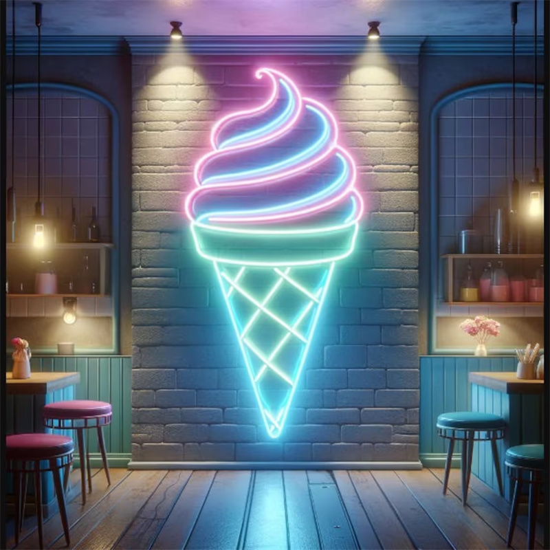 Commercial Kitchen Light - Lampu Neon LED Es Krim |