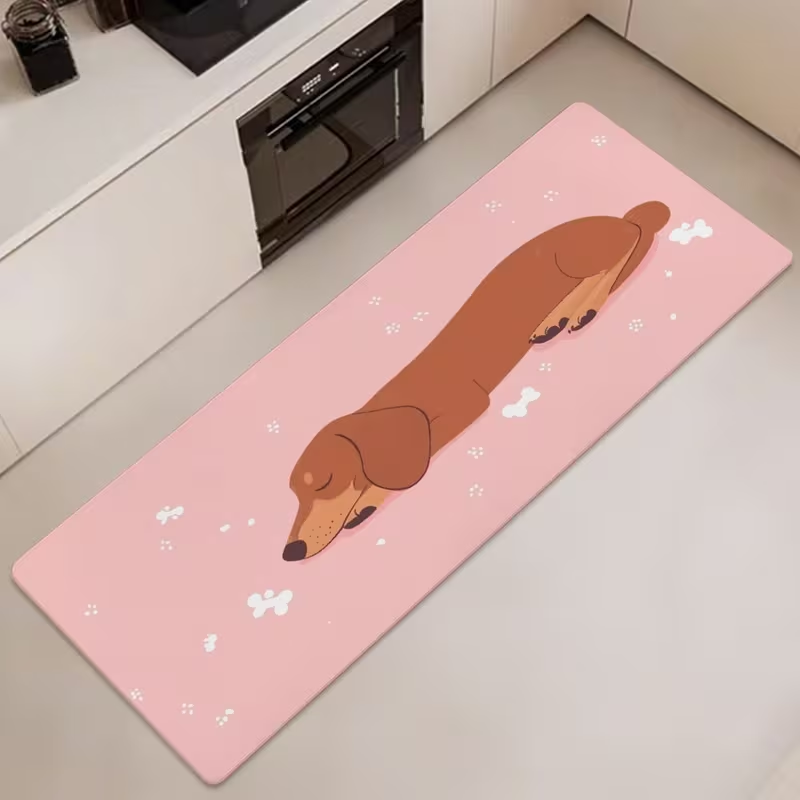 Commercial Kitchen Background - Karpet Dapur Panjang Motif Anjing Dachshund