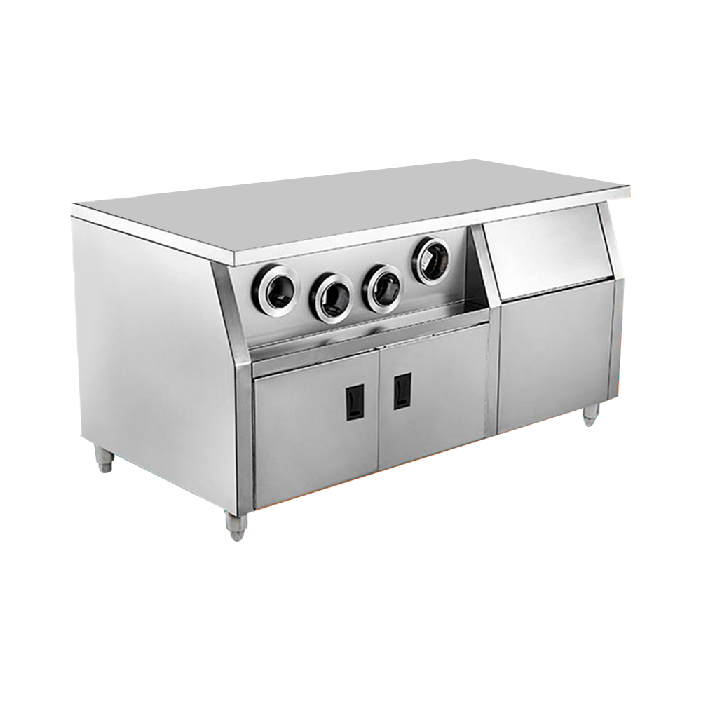 Commercial Kitchen Island On Wheels - Meja Kerja Kabinet Dispenser Gelas untuk