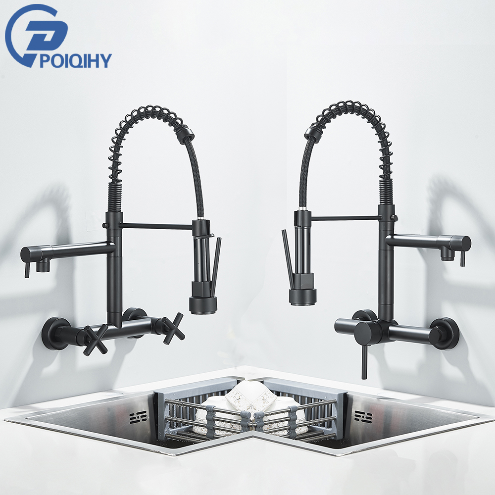 Commercial Kitchen Mixer Tap - Keran Dapur Hitam 360 Rotasi Tarik
