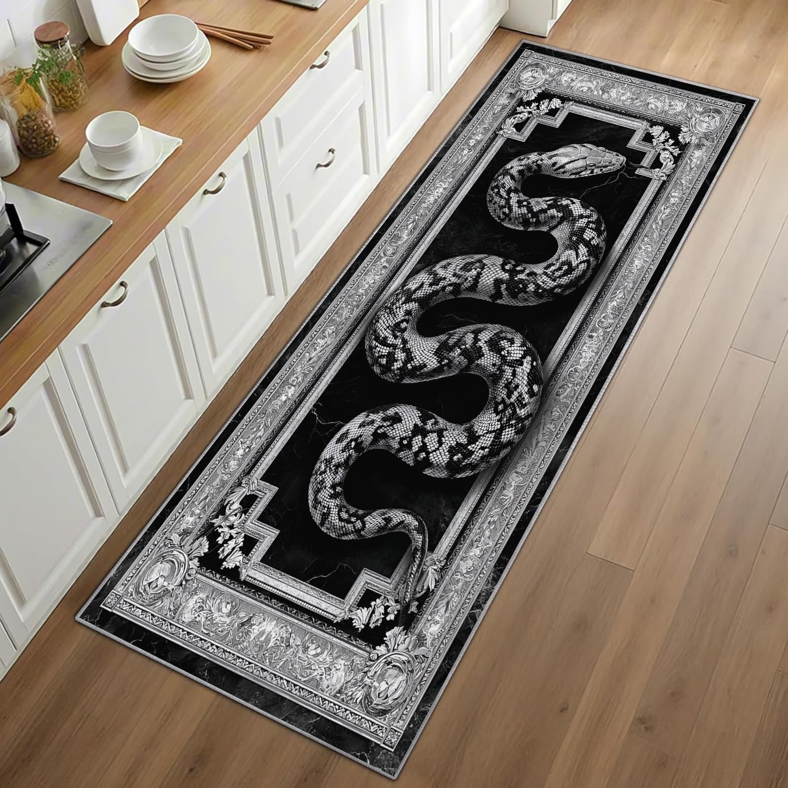 Karpet Motif Ular Latar Belaka - Commercial Kitchen Background ulasan dan harga