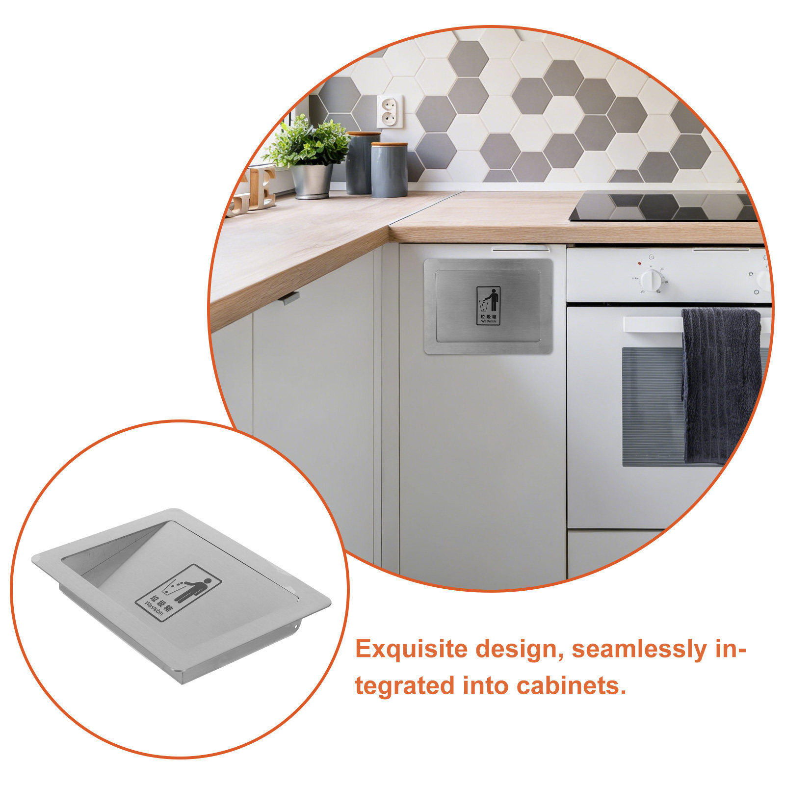 Tutup Tempat Sampah Tersembuny - Commercial Kitchen Wall Covering ulasan dan harga