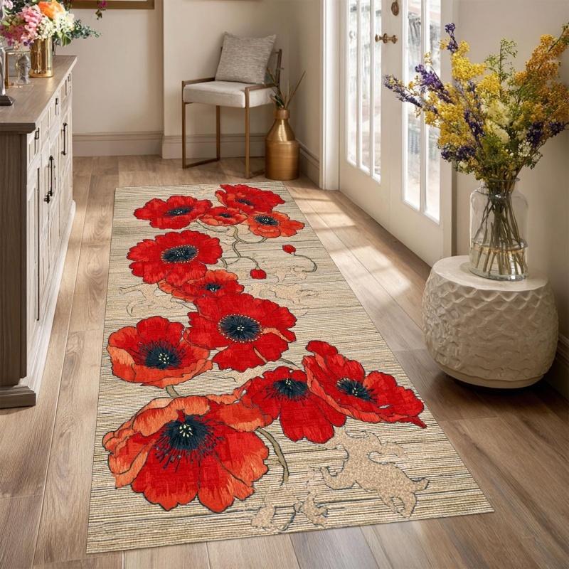 Karpet Alas Linen Ringan Motif - Commercial Kitchen Background ulasan dan harga