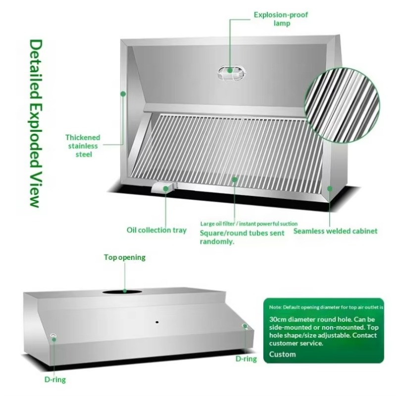 Penghisap Asap Dapur Kombinasi - Commercial Kitchen ulasan dan harga
