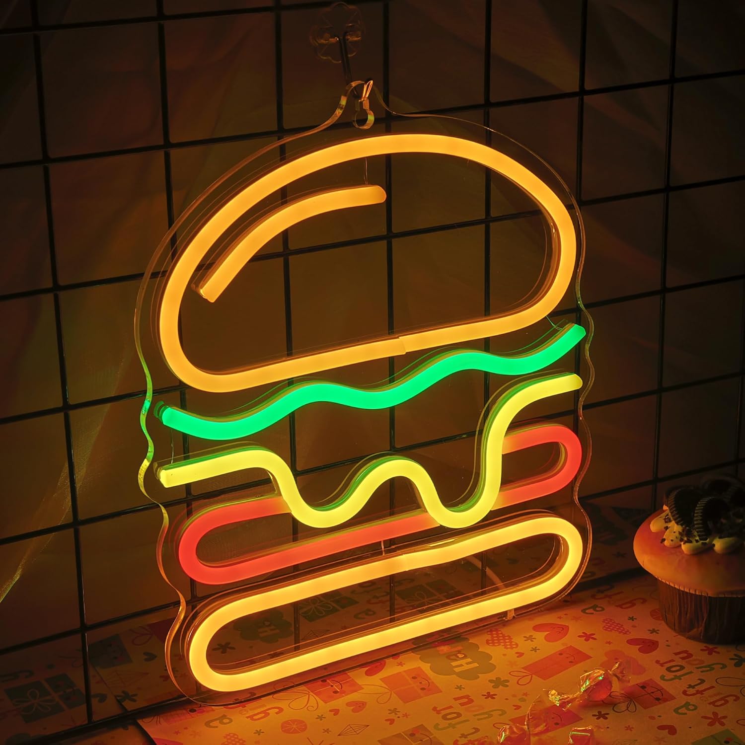 Lampu Neon Burger dengan Lampu - Commercial Kitchen Light ulasan dan harga