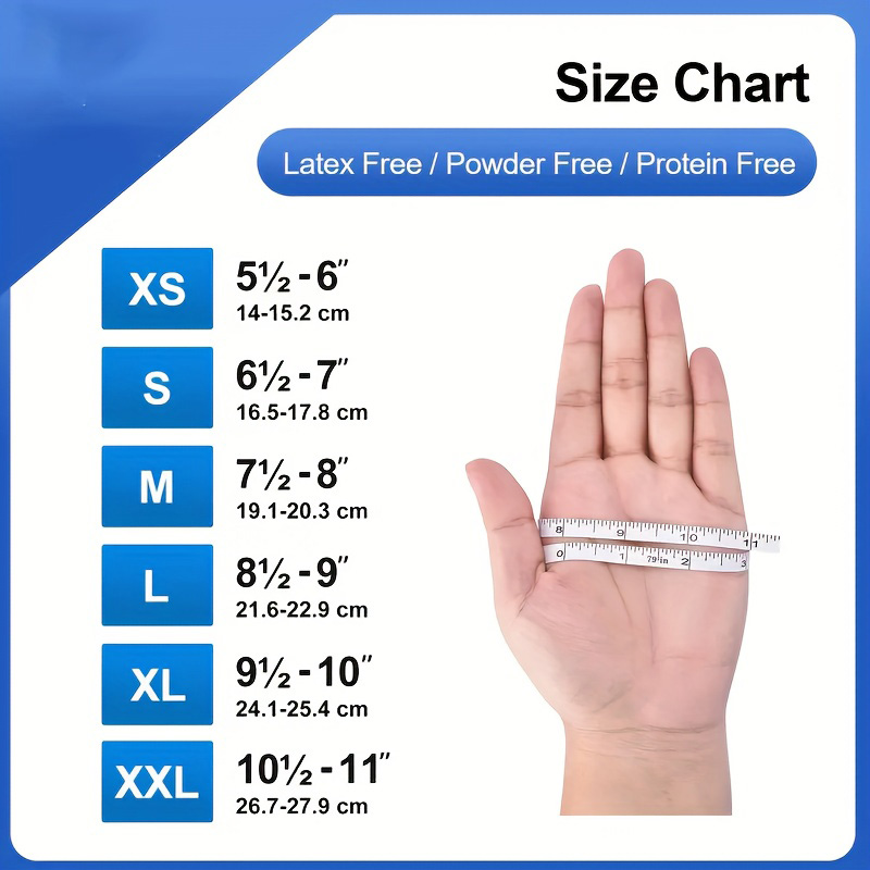 Sarung tangan nitril biru seka - Commercial Kitchen Gloves ulasan dan harga