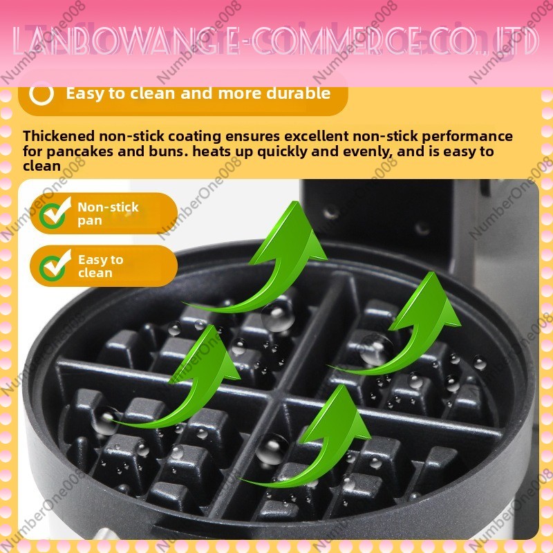 Pembuat Waffle Putar Anti Leng - Crepe Maker Griddle ulasan dan harga