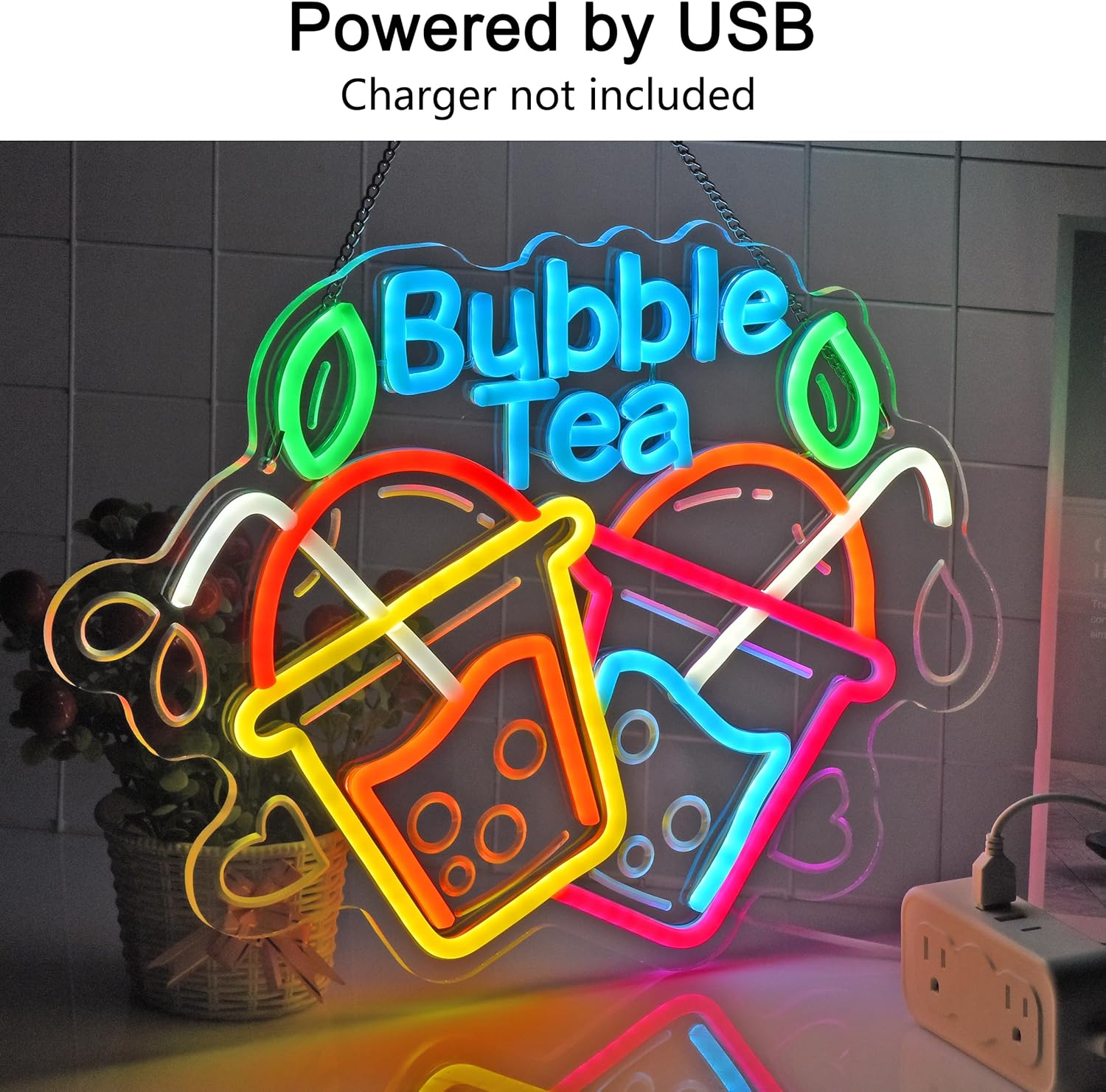 Lampu Neon Bubble Tea USB LED  - Commercial Kitchen Light ulasan dan harga