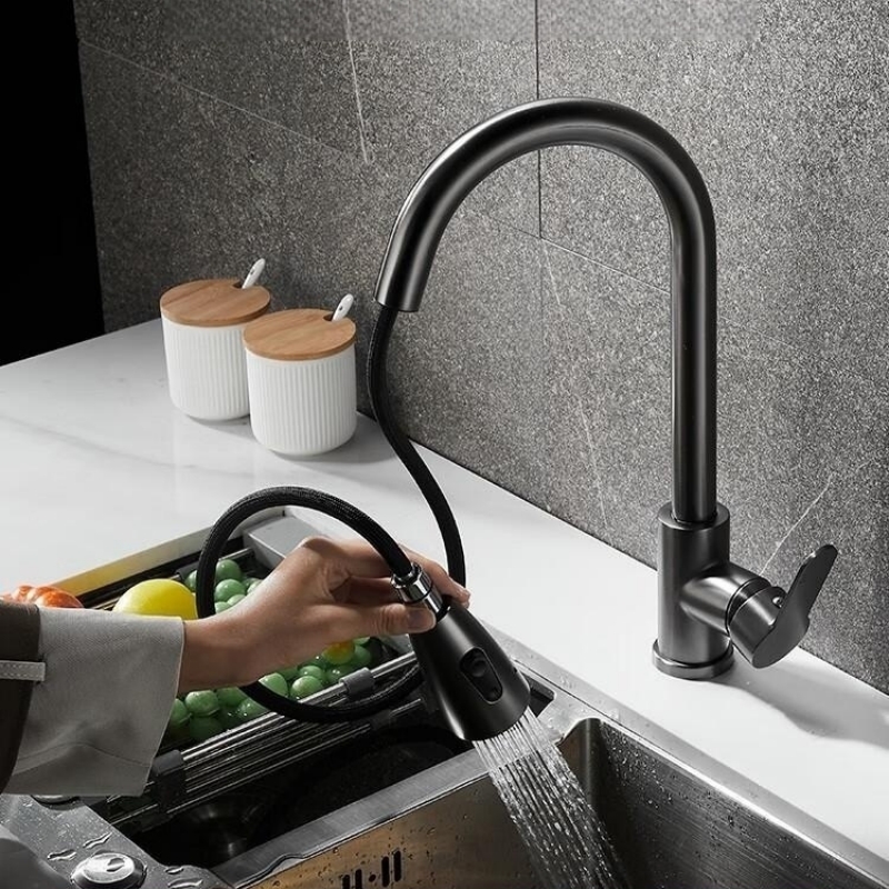 Keran Dapur Hitam Matte Satu L - Commercial Kitchen Mixer Tap ulasan dan harga