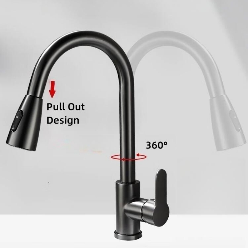 Keran Dapur Hitam Matte Satu L - Commercial Kitchen Mixer Tap ulasan dan harga