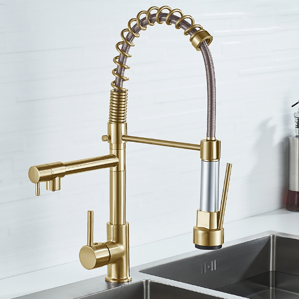 DQOK Hitam Disikat Musim Semi  - Commercial Kitchen Mixer Tap ulasan dan harga