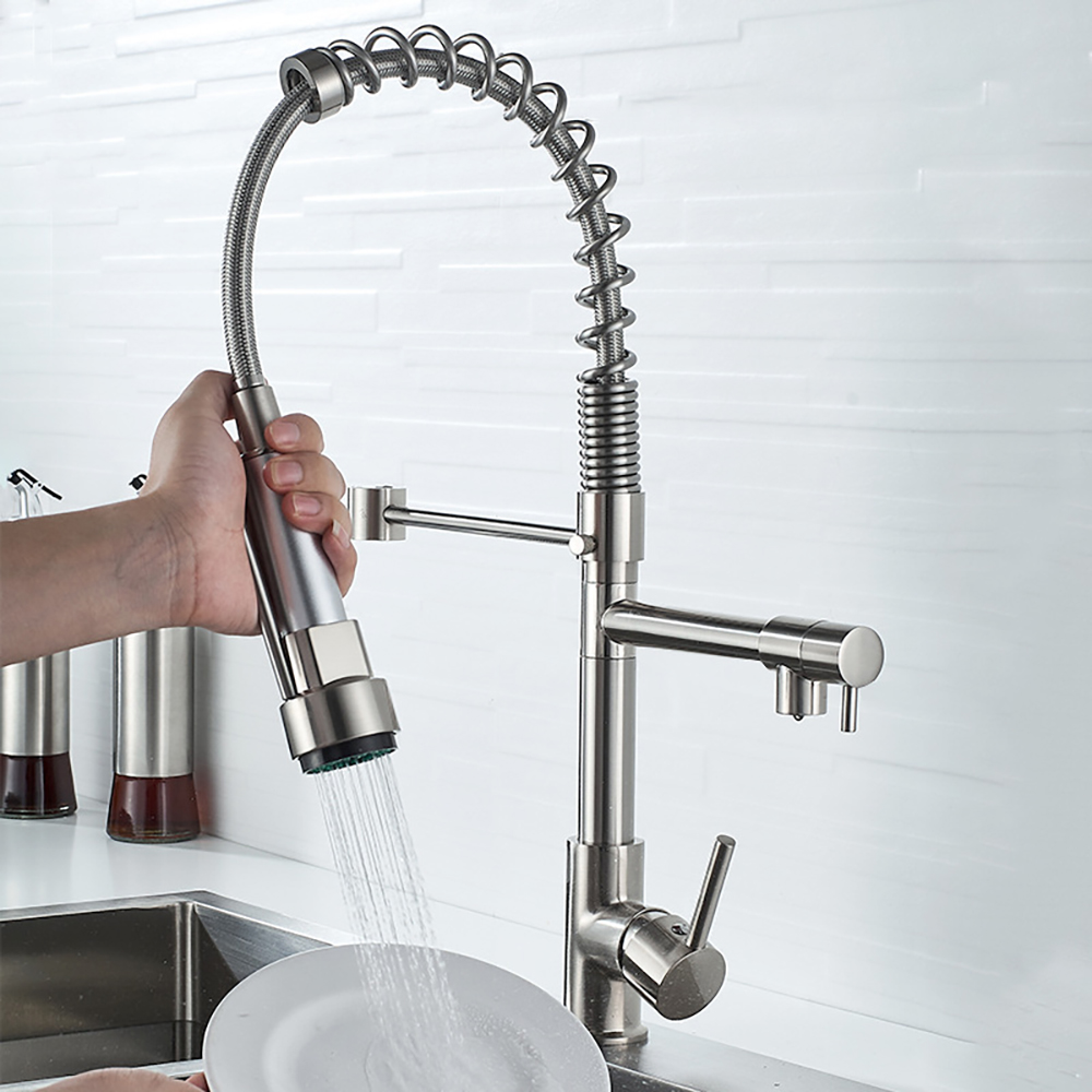 DQOK Hitam Disikat Musim Semi  - Commercial Kitchen Mixer Tap ulasan dan harga