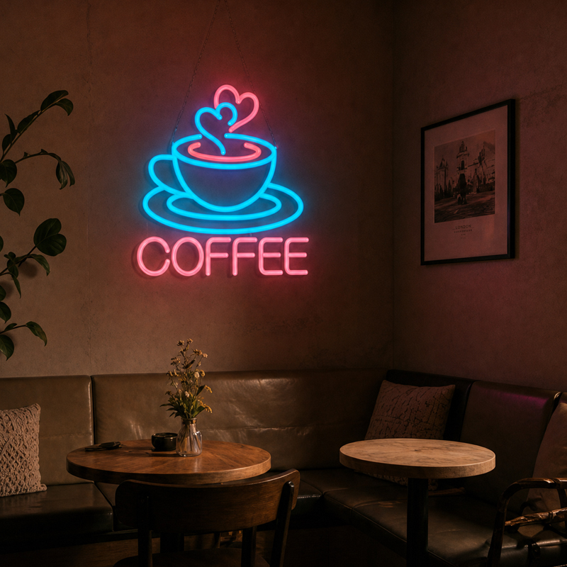 Lampu Neon LED Tanda Neon Kopi - Commercial Kitchen Light ulasan dan harga