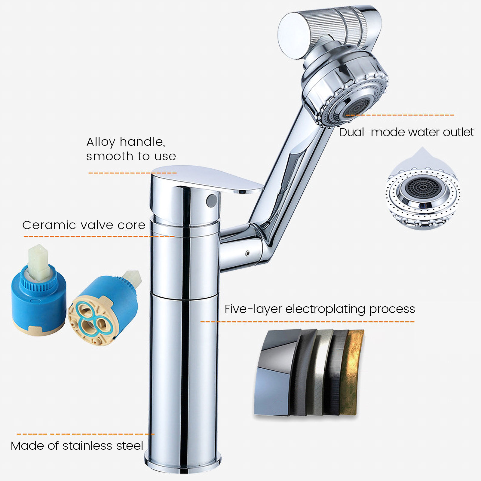 Keran wastafel dapur keran was - Commercial Kitchen Mixer Tap ulasan dan harga