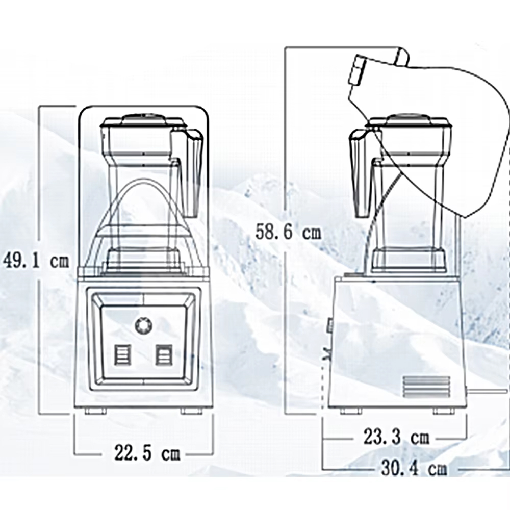 XEOLEO Blender Listrik Cerdas  - Commercial Kitchen Wall Covering ulasan dan harga